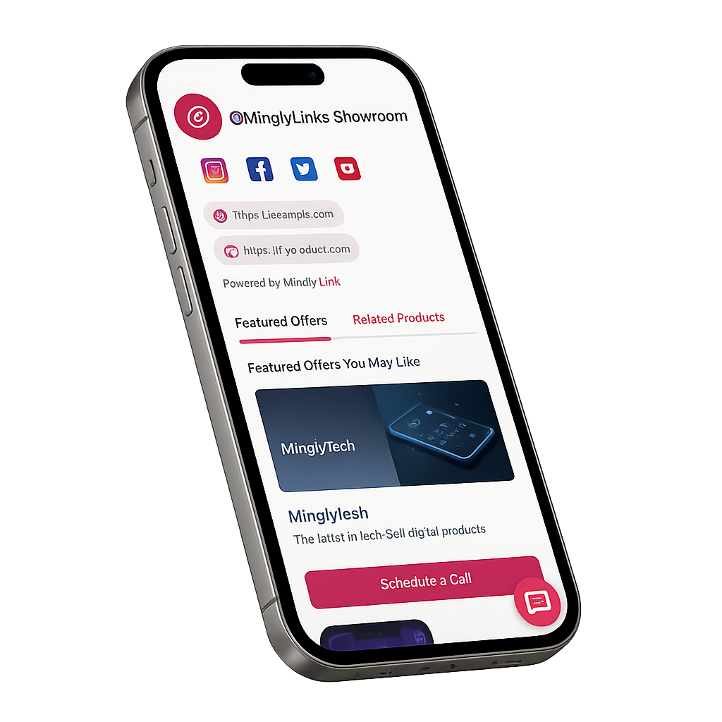 Example of a MinglyLink profile on a smartphone